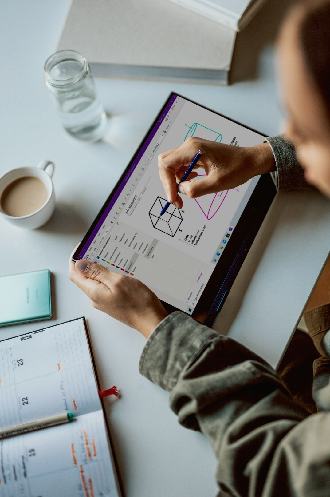 person reviewing budget spreadsheet
