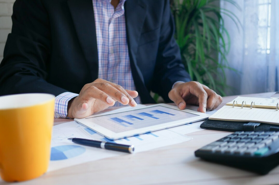 person calculating finances