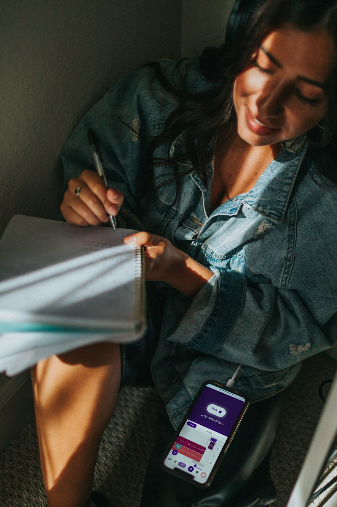 woman organizing financial documents