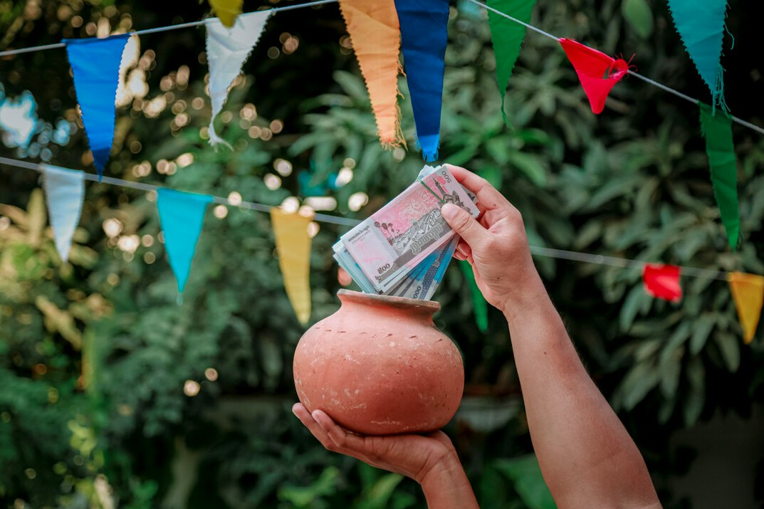 person happy with savings